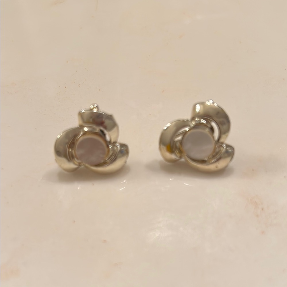 Elegant Silver Floral Earrings